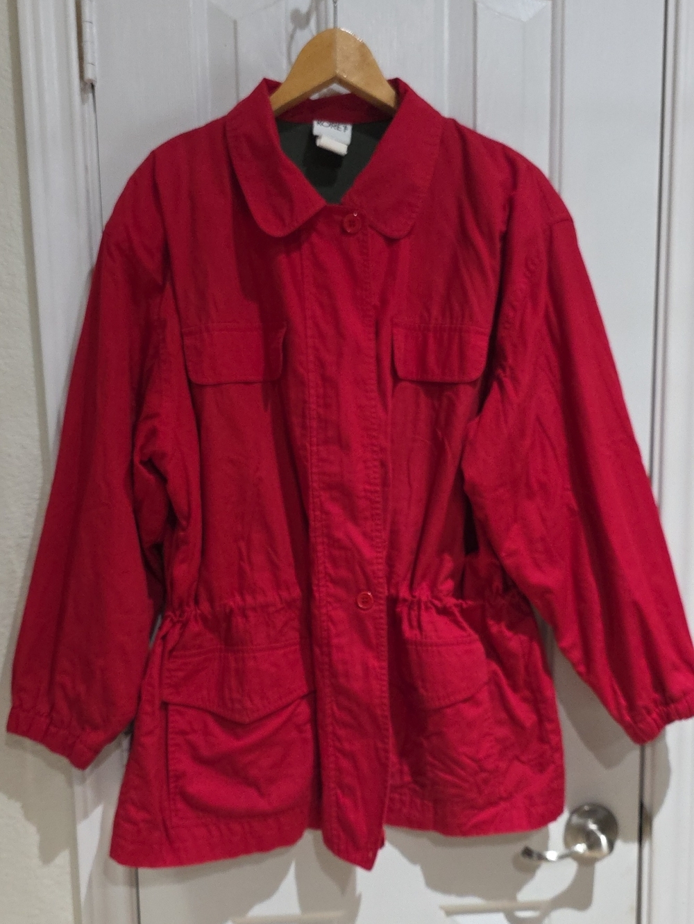 Koret Vtg Utility Safari Women's Red Casual Jacket - Size Large (Looks Bigger)